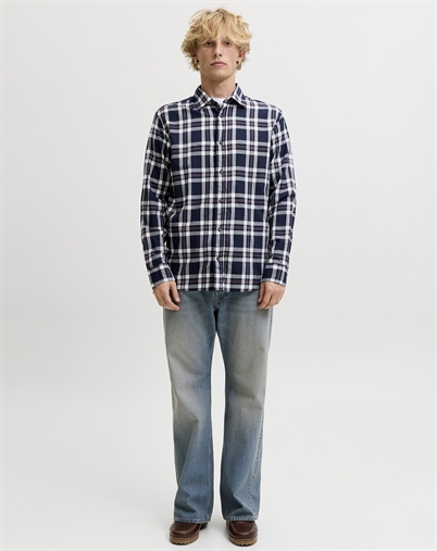 Jack & Jones - JJDover Check Skjorte - Navy Blazer